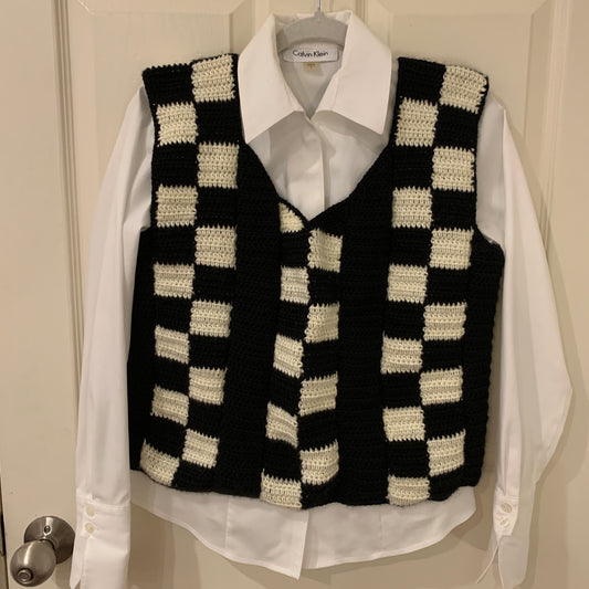 Checkered Wednesday Sweater Vest